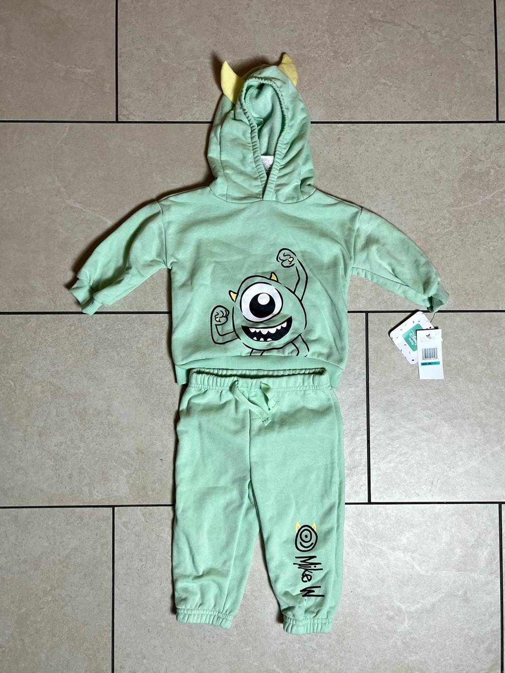 Disney Baby Monster’s Inc Fleece Hoodie and Sweat Pants Set Size 9M